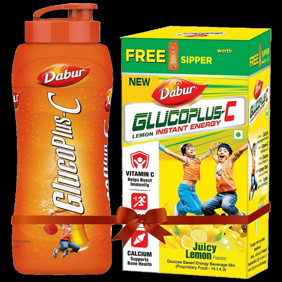 Dabur Glucoplus-C Instant Glucose - Juicy Lemon Flavour