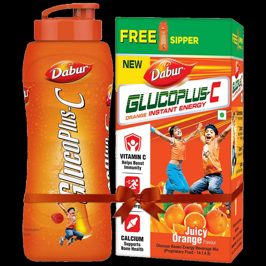 Dabur Glucoplus-C Instant Glucose - Juicy Orange Flavour