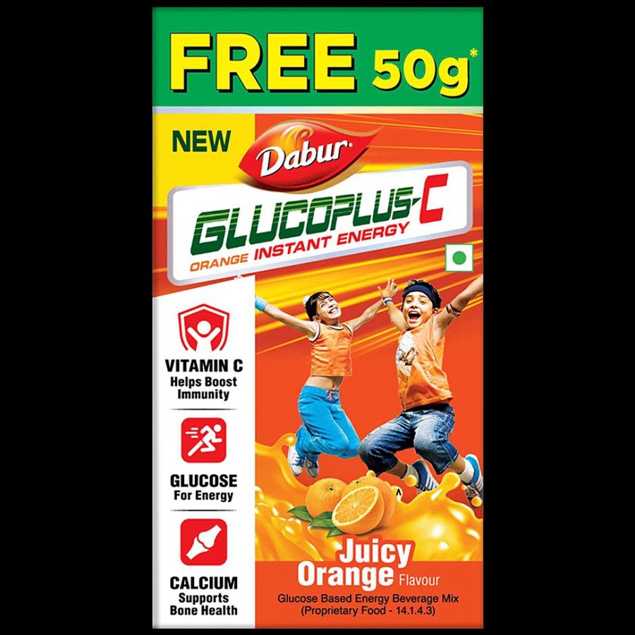 Dabur Glucoplus-C Instant Glucose - Juicy Orange Flavour