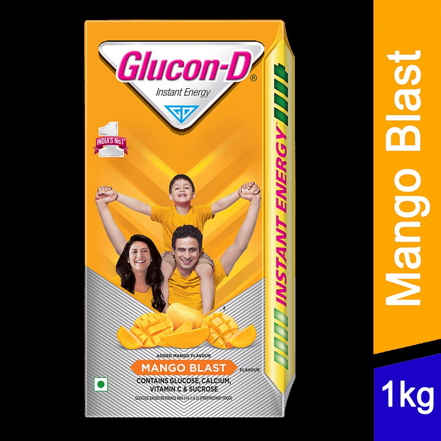 Glucon-D Instant Energy Nutrition Drink - Mango Blast