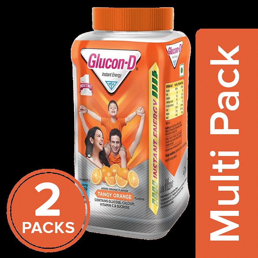 Glucon-D Instant Energy Nutrition Drink - Tangy Orange