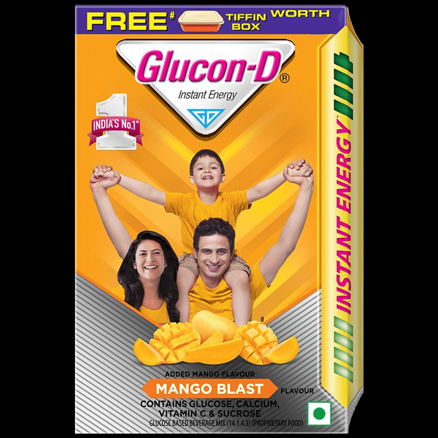 Glucon-D Instant Energy Nutrition Drink Mango Blast Refill