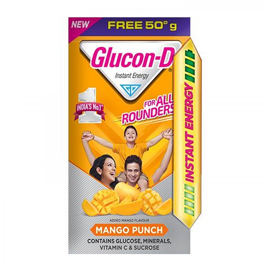 Glucon-D Instant Energy Nutrition Drink Powder - Mango Punch