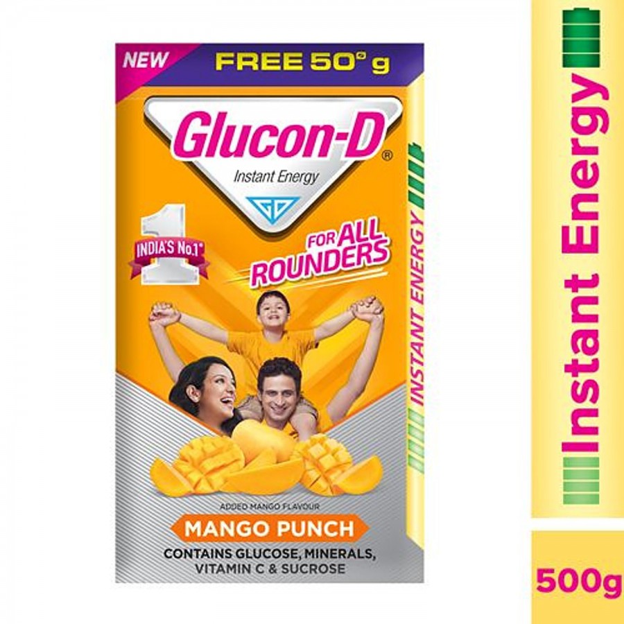 Glucon-D Instant Energy Nutrition Drink Powder - Mango Punch