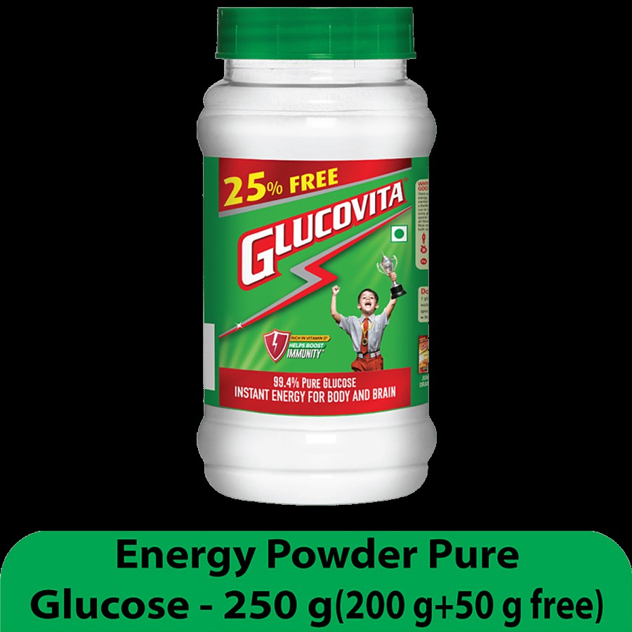 Glucovita Instant Energy Powder - Nutrition Drink With 99. 4% Pure Glucose