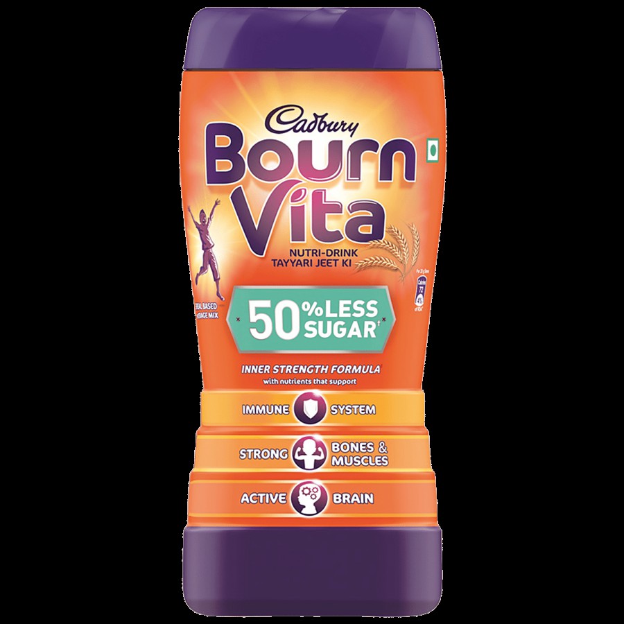 Bournvita Bourn Vita Nutri Nutrition Drink With 50% Less Sugar - For Strong Immunity