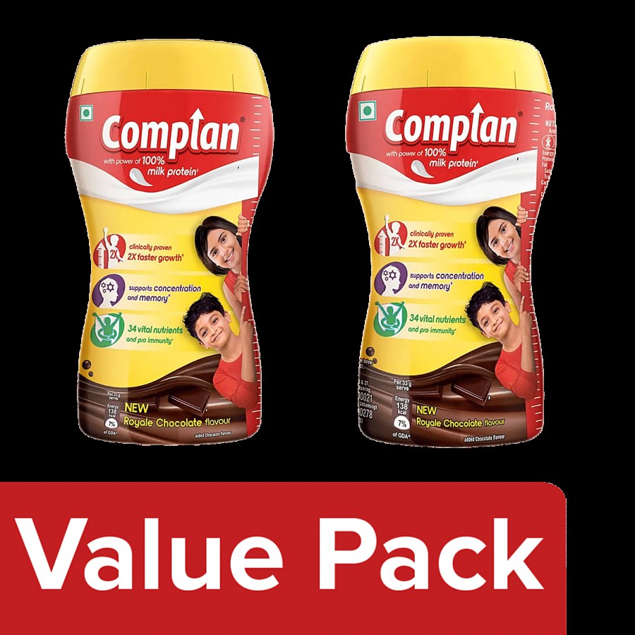 Complan Nutrition Drink - Chocolate Flavour 1 Kg + Chocolate Flavour 200 g