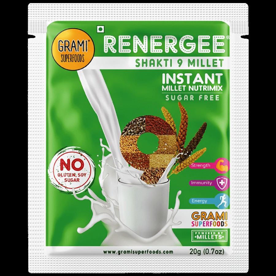 GRAMI SUPERFOODS Renergee Shakti 9 Millet Instant Nutrimix - Gluten Free