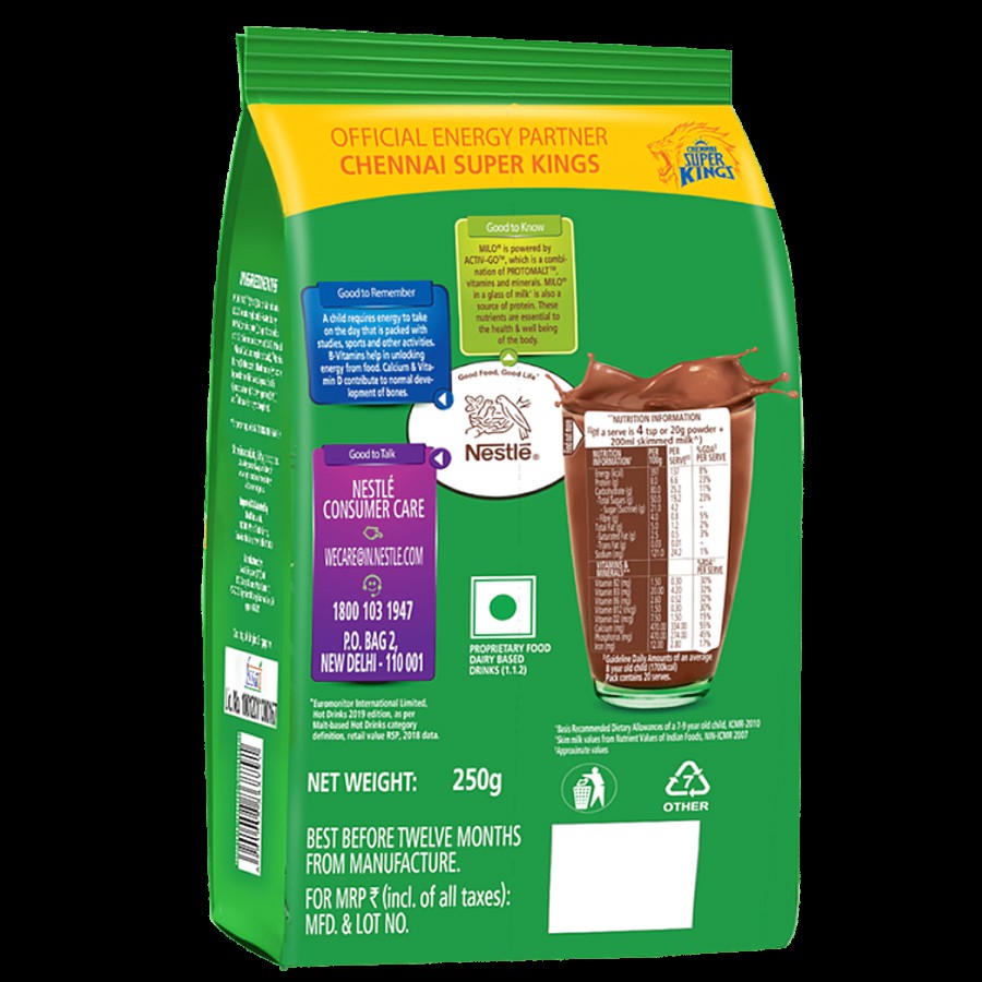 Nestle  Milo Active-Go Powder - Rich In Vitamins & Calcium