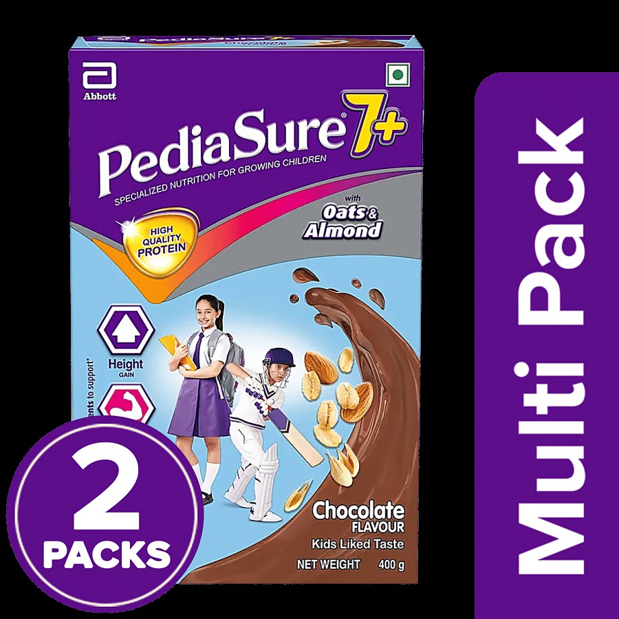 Pediasure 7+ Specialized Nutrition Drink Powder With Oats & Almonds - Chocolate Flavour