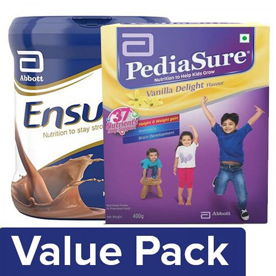 Pediasure Pediasure Nutritional Powder Vanilla+Ensure Nutritional Powder Chocolate (400 g)