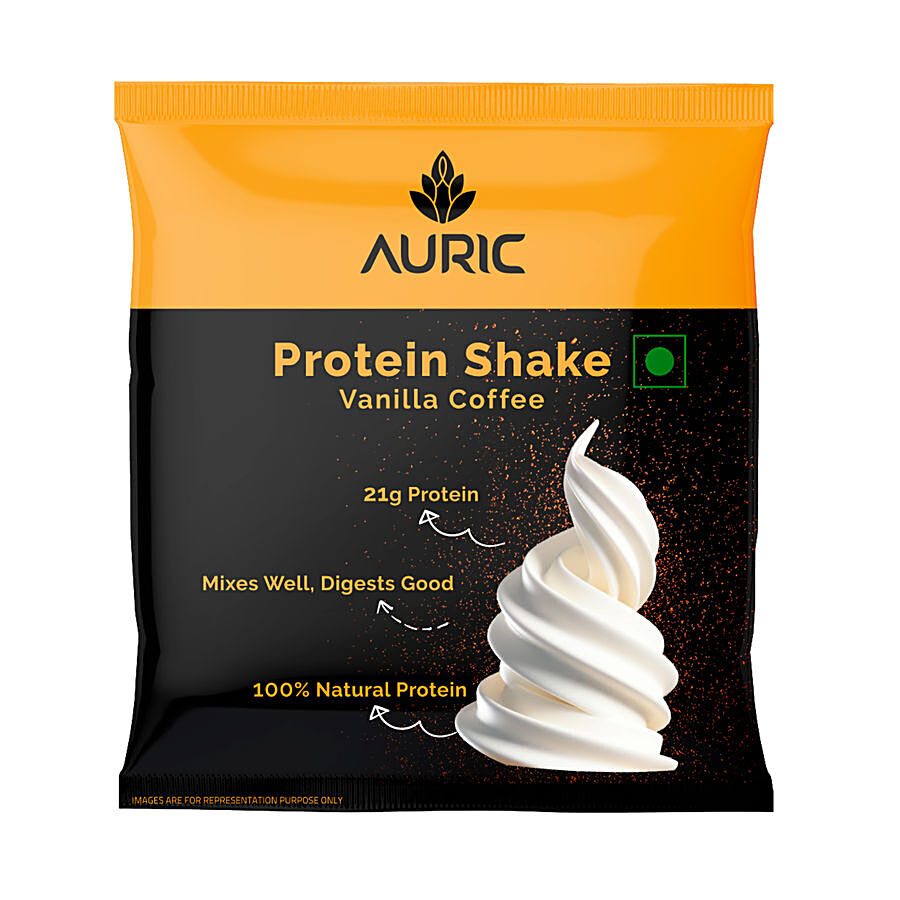 Auric Vegan Protein Powder For Men & Women - Vanilla Coffee Flavour