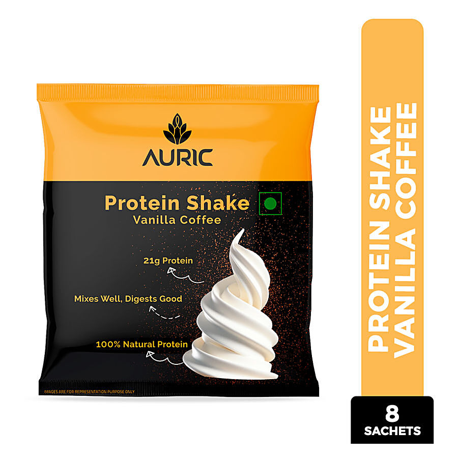 Auric Vegan Protein Powder For Men & Women - Vanilla Coffee Flavour