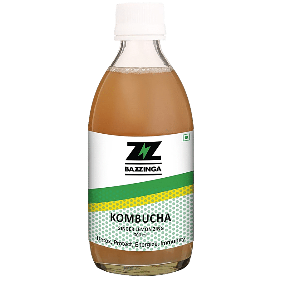 Bazzinga Brew Kombucha Ginger Lemon Zing - For Strong Immunity