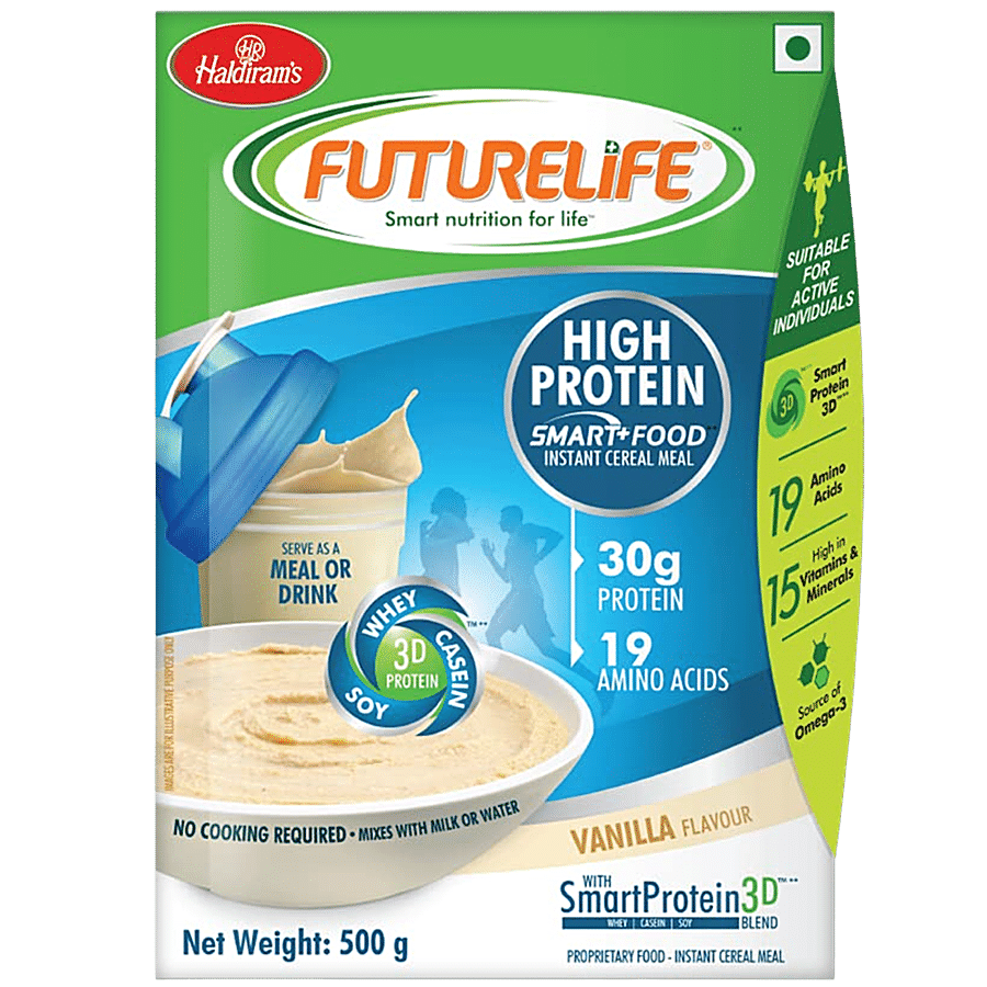 Haldiram's Futurelife High Protein Smart+ Food Instant Cereal Meal - Vanilla Flavour