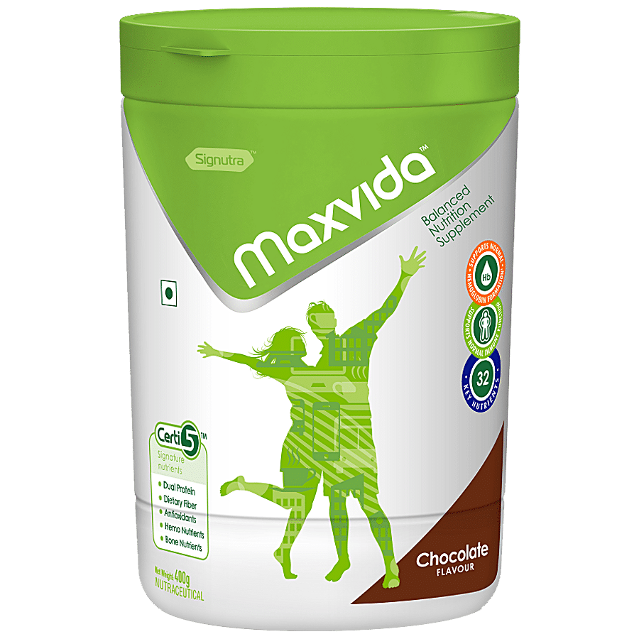 Maxvida Balanced Nutrition Supplement For Adults With High Protein - Chocolate