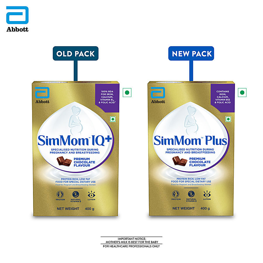 SimMom Iq+ Maternal Nutrition Drink For Pregnancy & Post-Pregnancy - Premium Chocolate Flavour