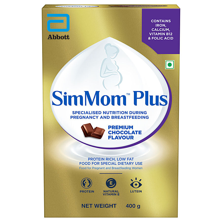 SimMom Iq+ Maternal Nutrition Drink For Pregnancy & Post-Pregnancy - Premium Chocolate Flavour