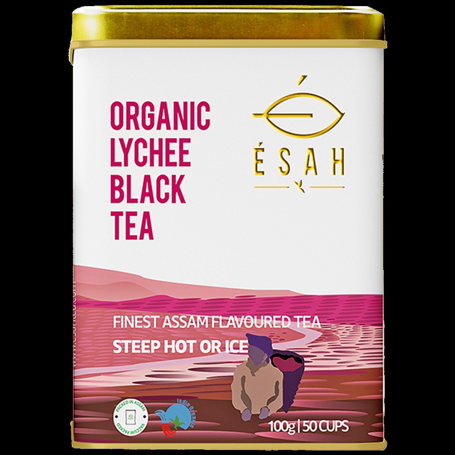 Esah Tea Organic Lychee Black Tea - 100% Natural