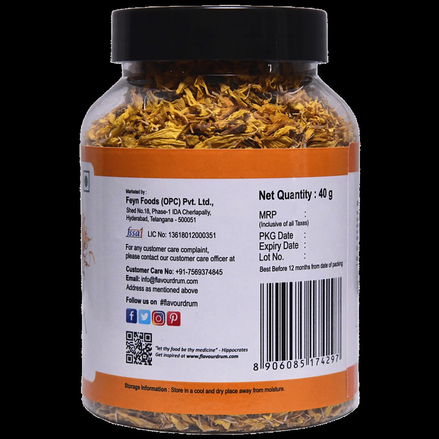 Flavour Drum Calendula Petals - Boosts Skin Health