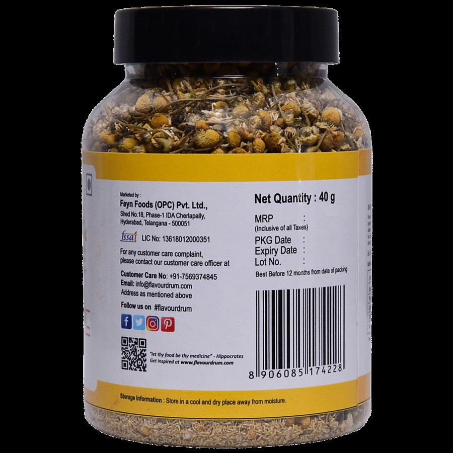 Flavour Drum Dried Chamomile Flower - Loaded With Nutrients