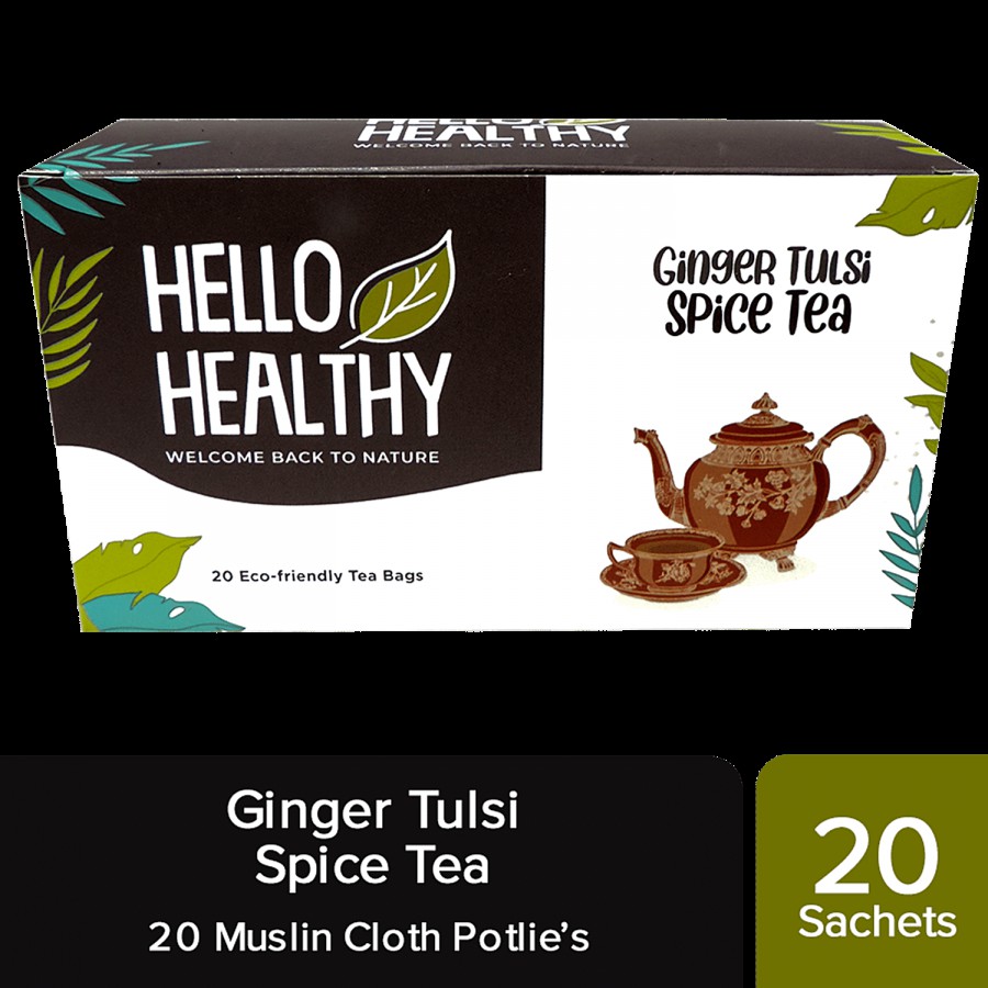 Hello Healthy Ginger Tulsi Spice Tea