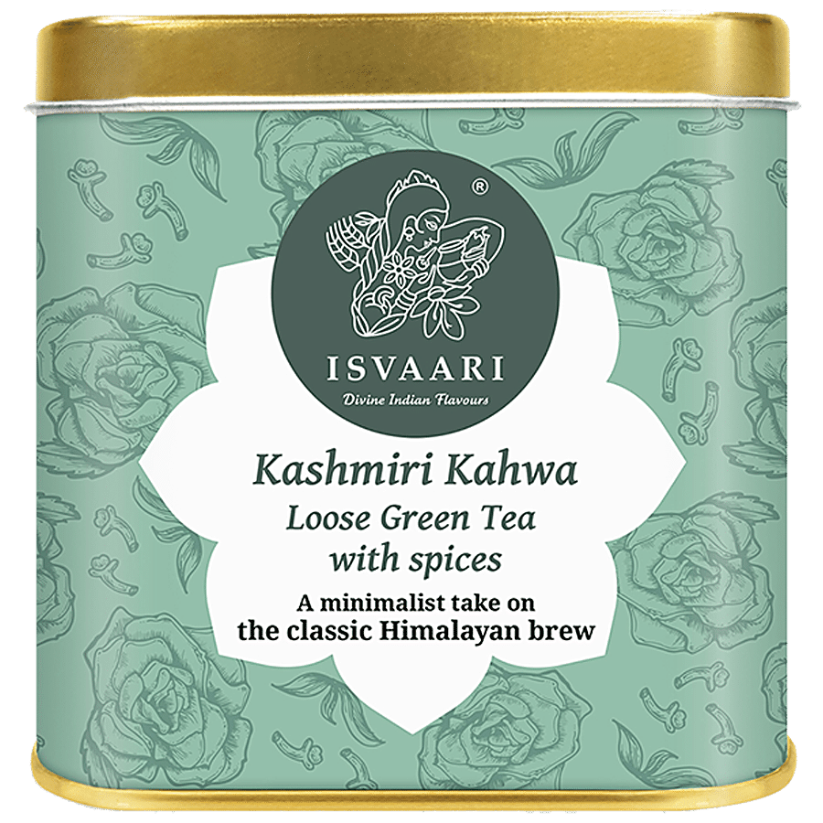 Isvaari Herbal Kashmiri Kahwa Loose Green Tea with Spices