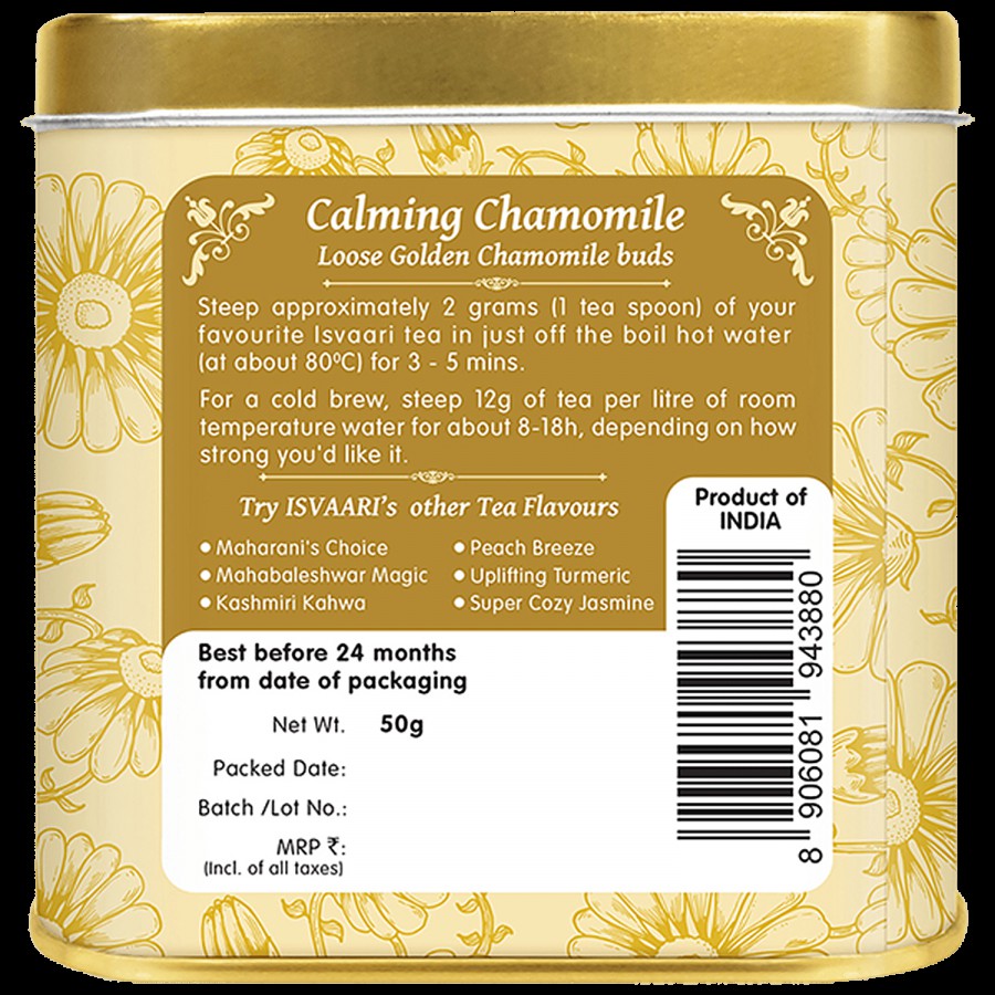 Isvaari Calming Chamomile Loose Golden Chamomile Buds