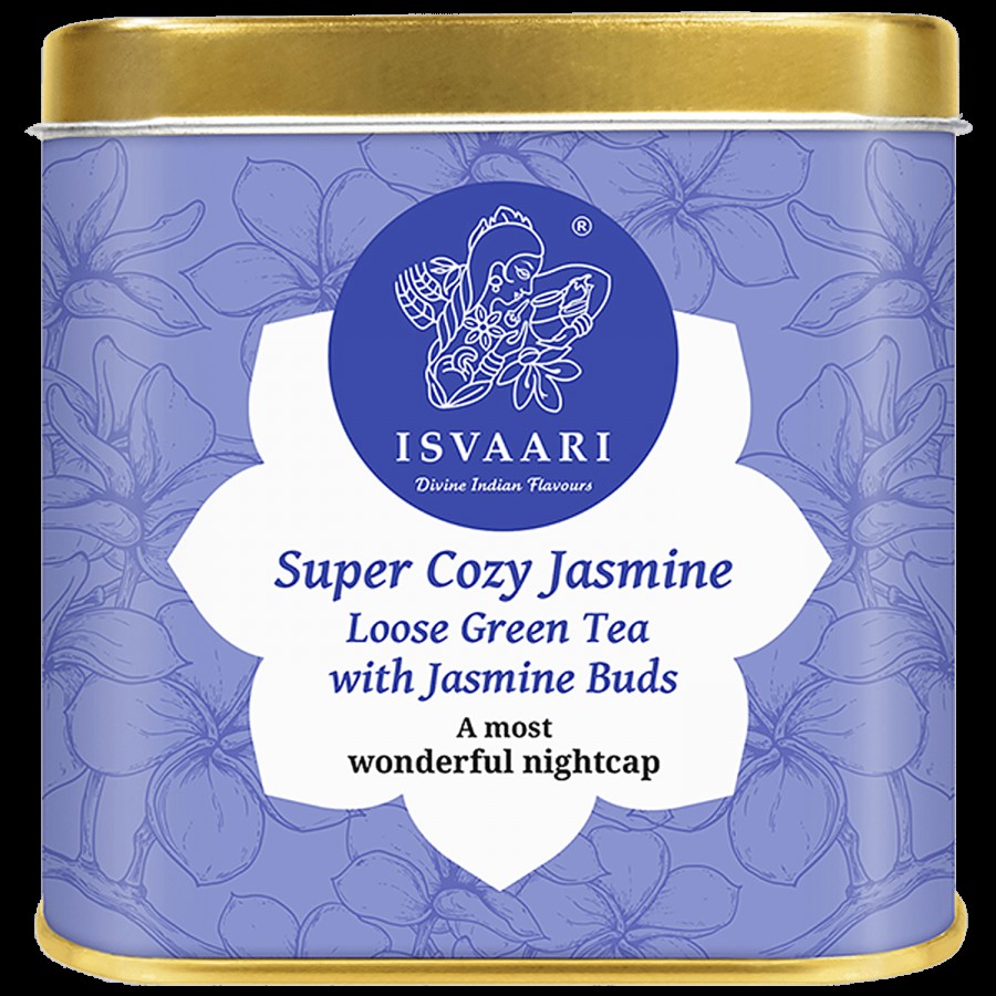 Isvaari Super Cozy Loose Flavored Green Tea With Jasmine Buds