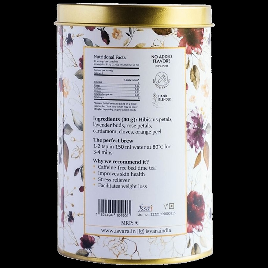 Isvara The Herb Basket Spiced Pink Tea - With Floral Base