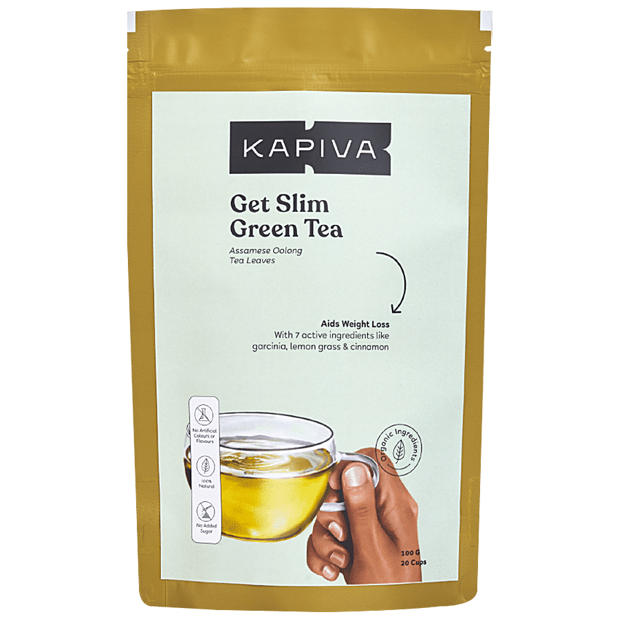 Kapiva Get Slim Ayurvedic Green Tea With Garcinia - Helps In Detox