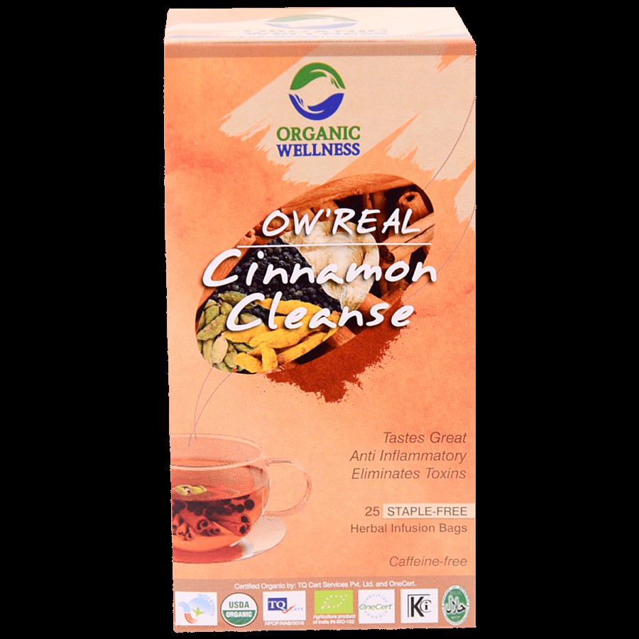 Organic Wellness Cinnamon Cleanse Tea - Rich In Anti-Inflammatory Properties