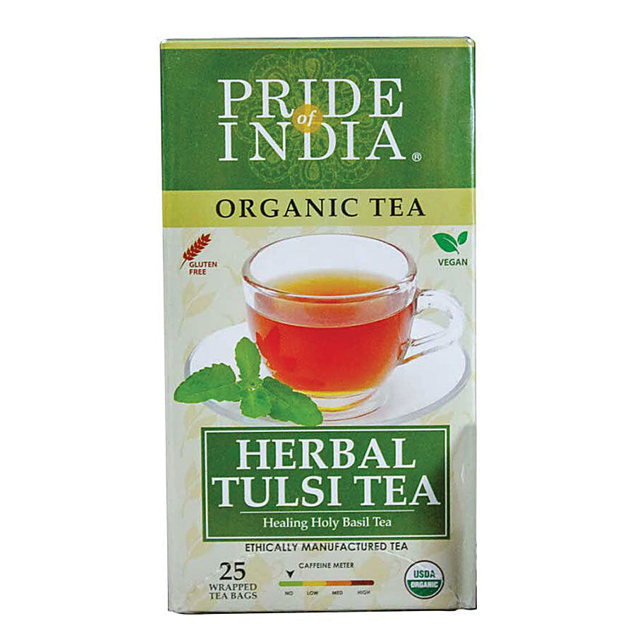 Pride Of India Herbal Tulsi Holy Basil Tea - Organic