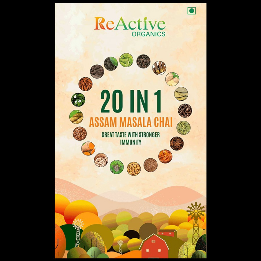 ReActive Organics Assam Masala Chai - 20-In-1