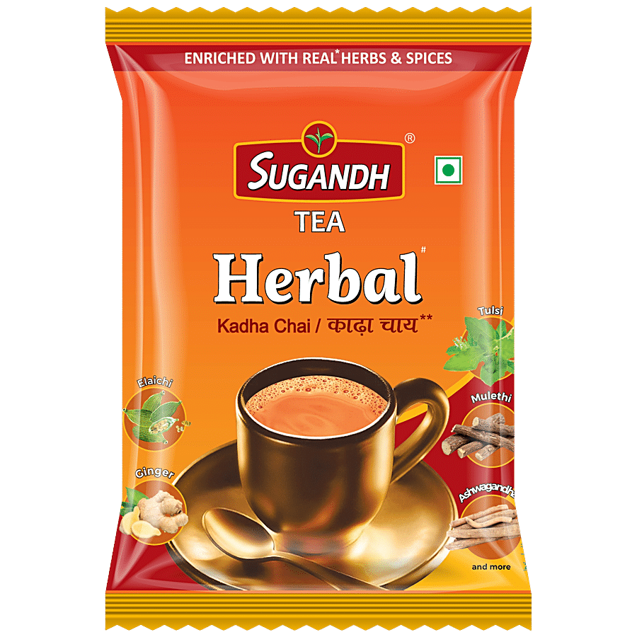 SUGANDH Herbal Tea/Kadha Chai - With Elachi & Ginger