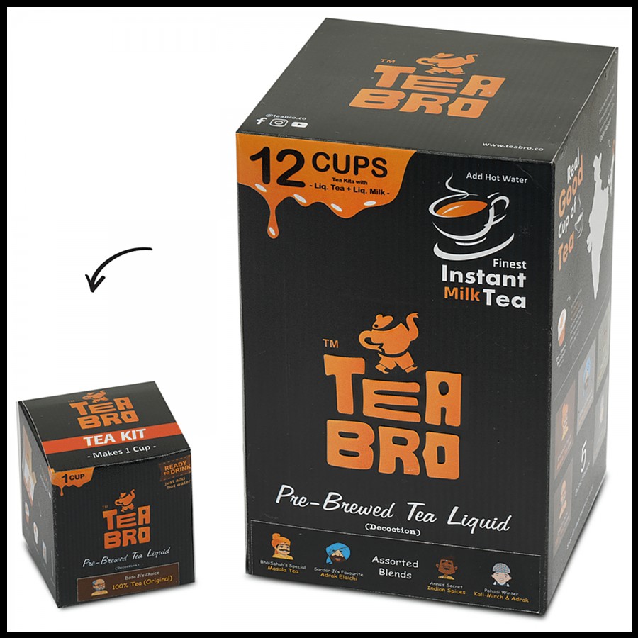 Tea Bro  Pre-brewed Tea Liquid/Decoction - 4 Assorted Flavours)