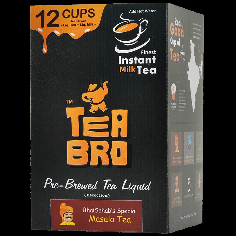 Tea Bro  Pre-brewed Tea Liquid/Decoction - BhaiSahab's Special Masala Tea