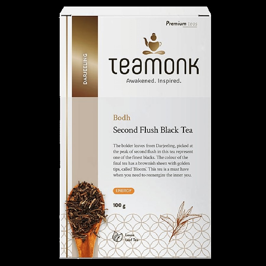 Teamonk Darjeeling Black Tea -Bodh Second Flush 100 g + Green Tea -Ahina Long Leaf 100 g