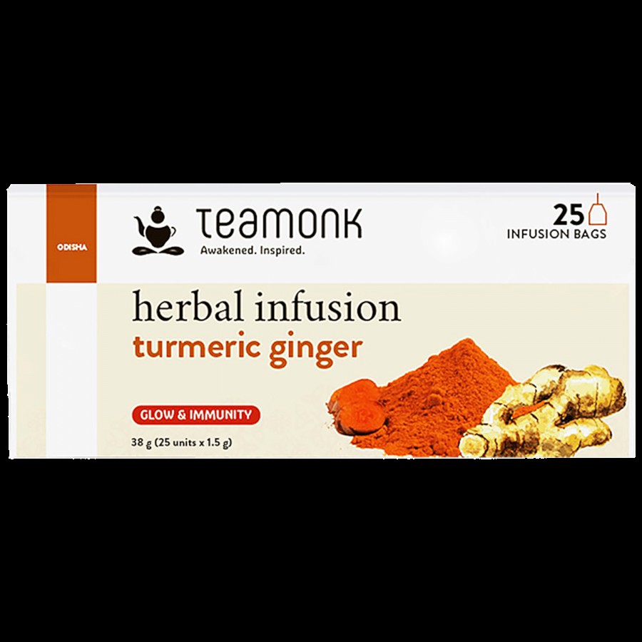 Teamonk Turmeric Ginger Herbal Infusion