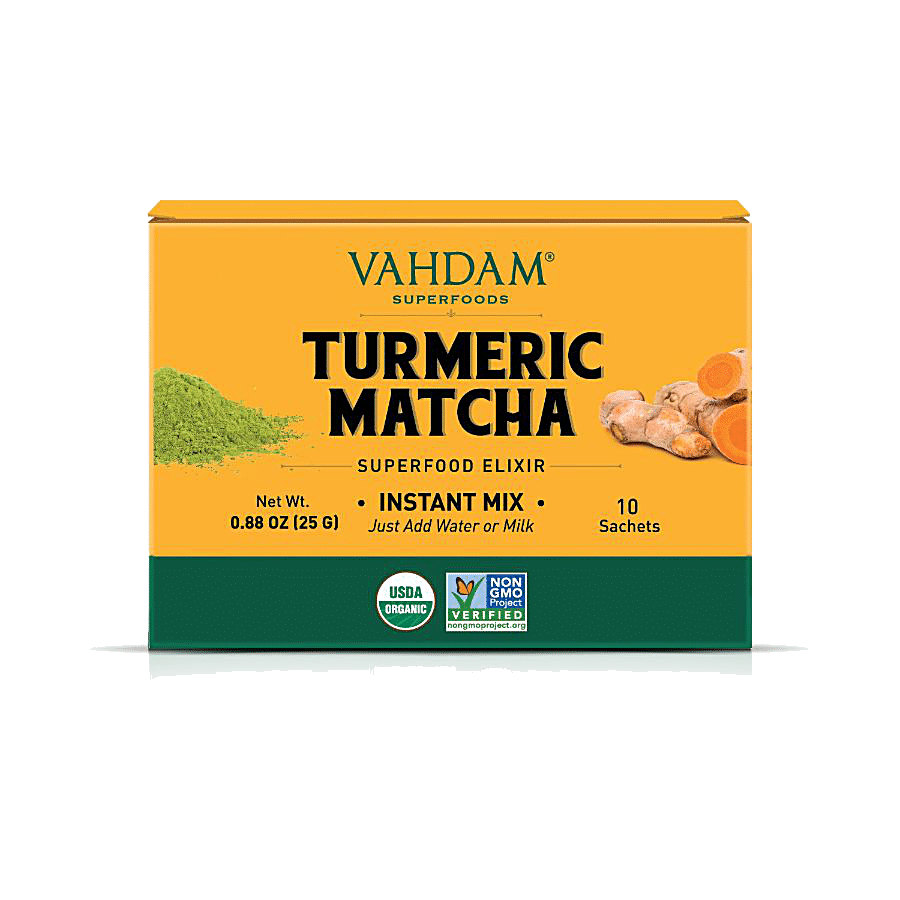 Vahdam  Organic Turmeric Matcha Elixir - Improves Focus & Immunity