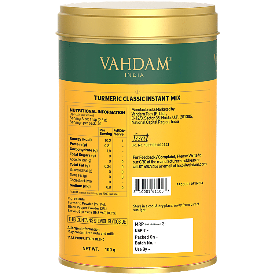 Vahdam  Turmeric Classic Instant Mix