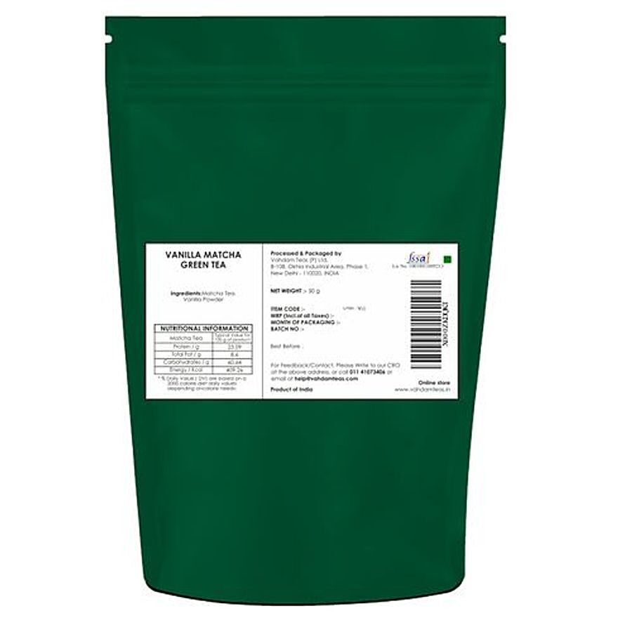 Vahdam  Vanilla Matcha Green Tea Powder - Japan Origin