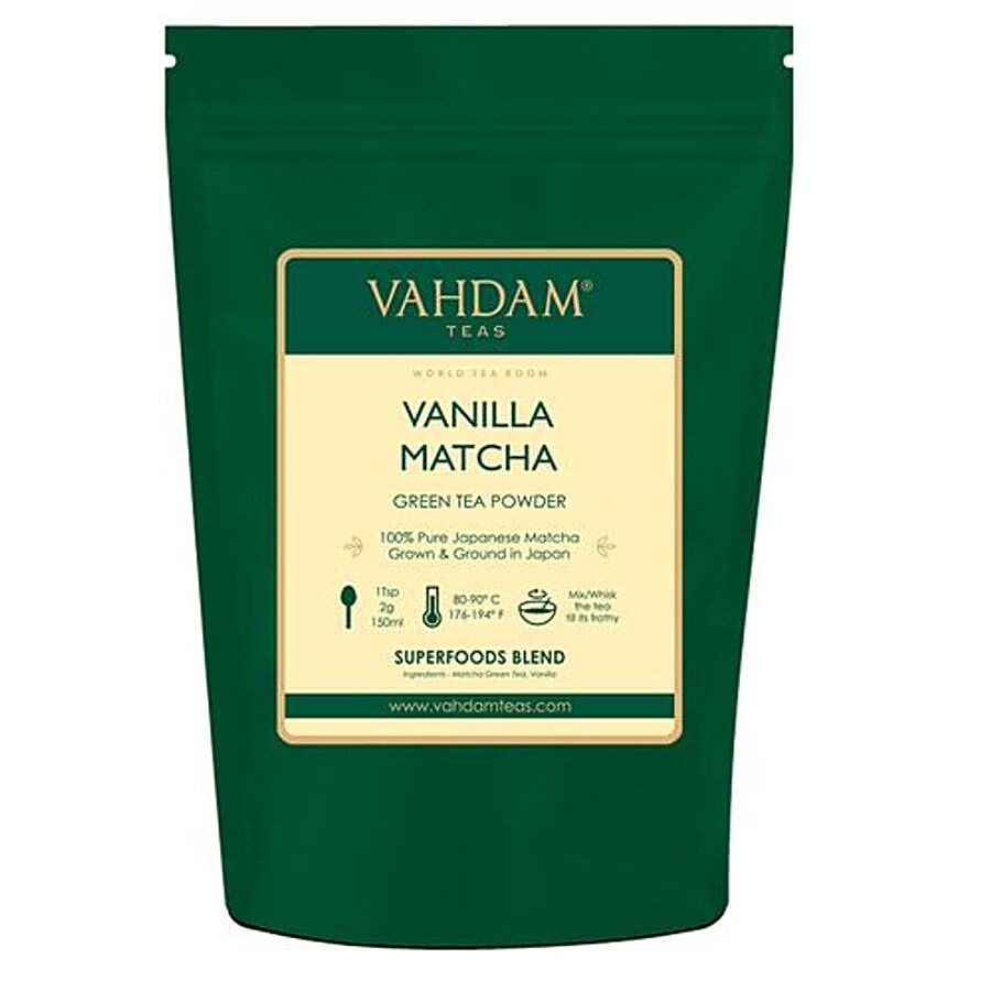 Vahdam  Vanilla Matcha Green Tea Powder - Japan Origin