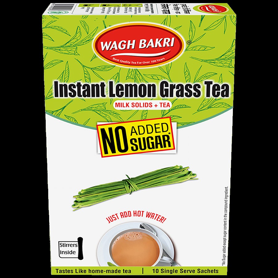 Wagh Bakri Instant Lemon Grass Tea - No Added Sugar