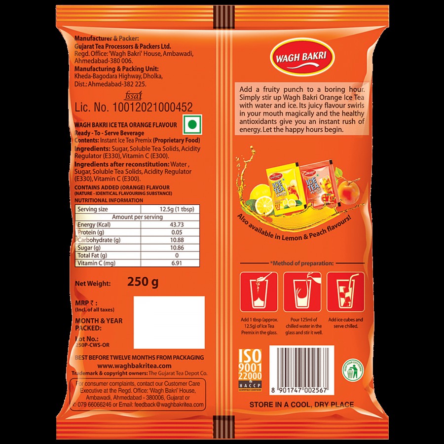 Wagh Bakri Instant Premix Ice Tea - Orange Flavour