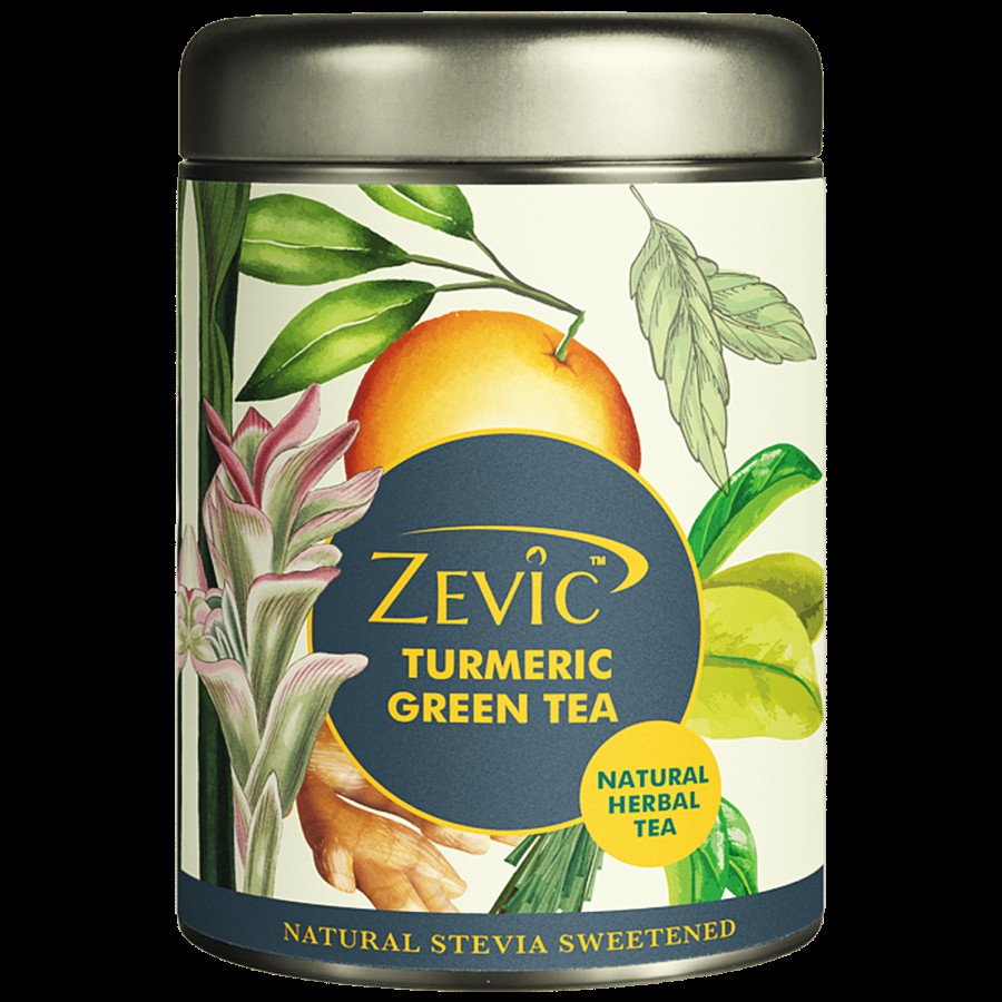 Zevic Turmeric Herbal Green Tea - With Turmeric