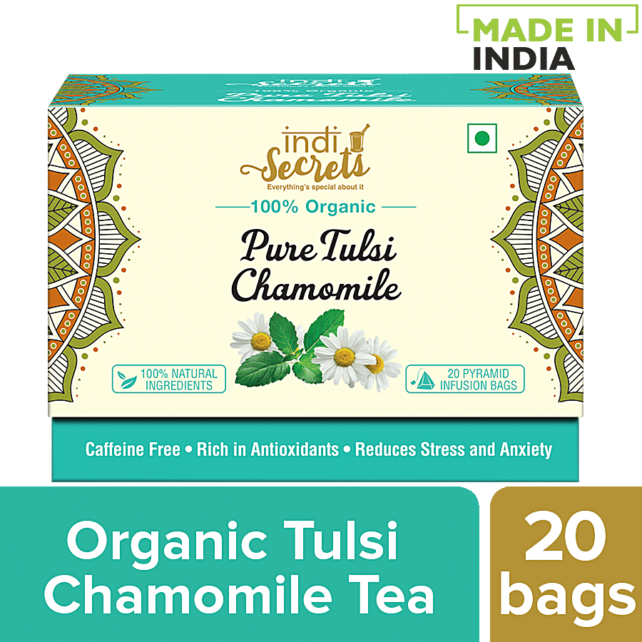 indiSecrets Organic Tulsi Honey Chamomile Tea