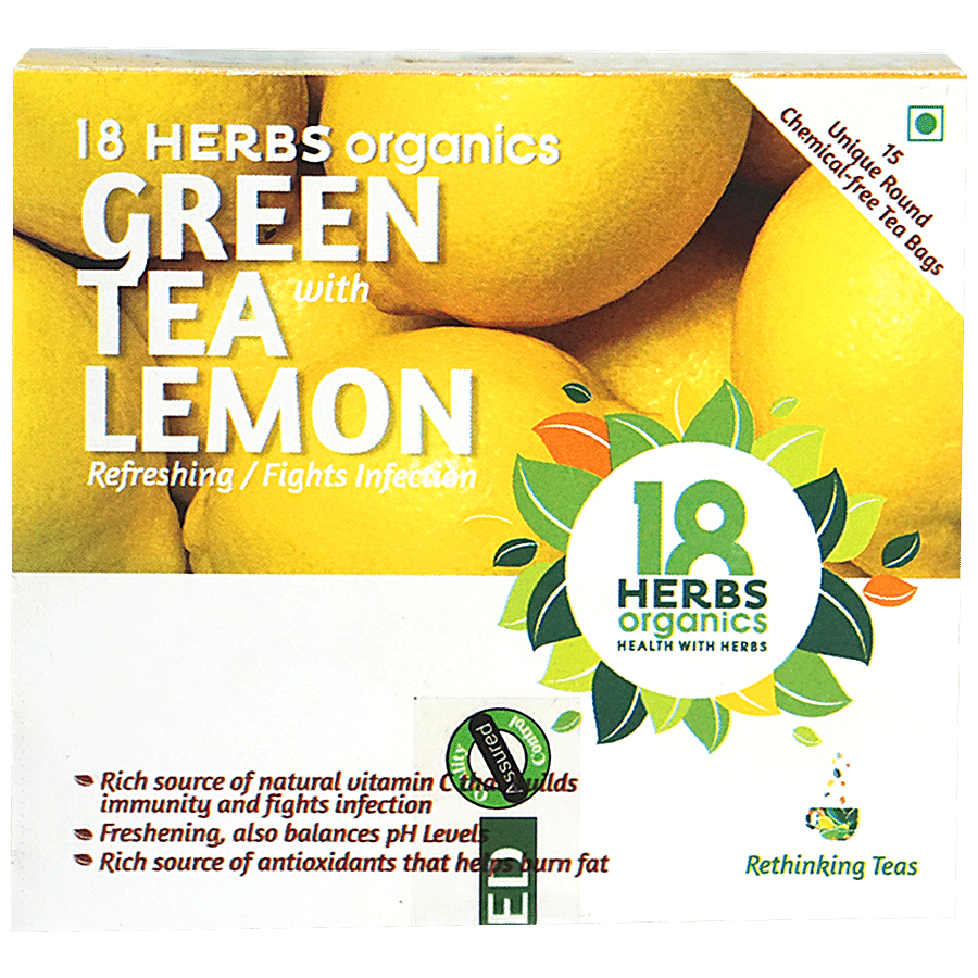 18 Herbs Organics Green Tea With Lemon - Antioxidant Rich