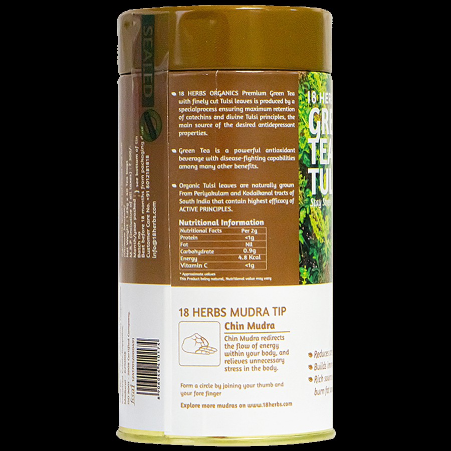 18 Herbs Organics Green Tea With Tulsi