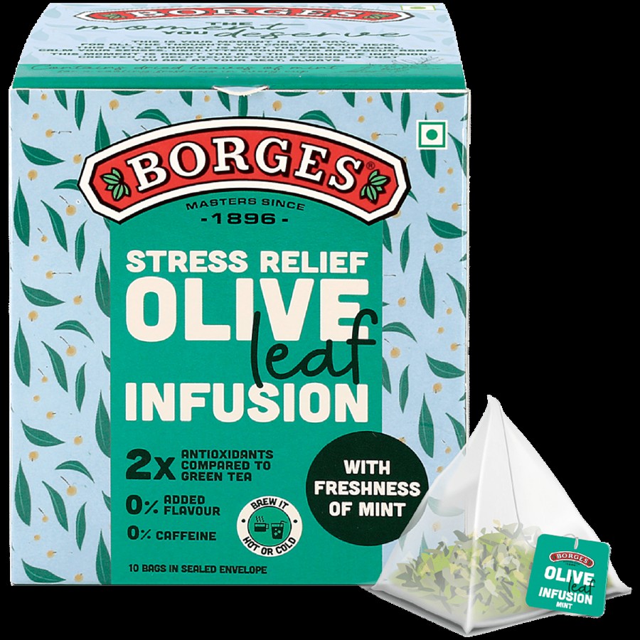 BORGES Olive Leaf Infusion - Olive & Mint Leaves